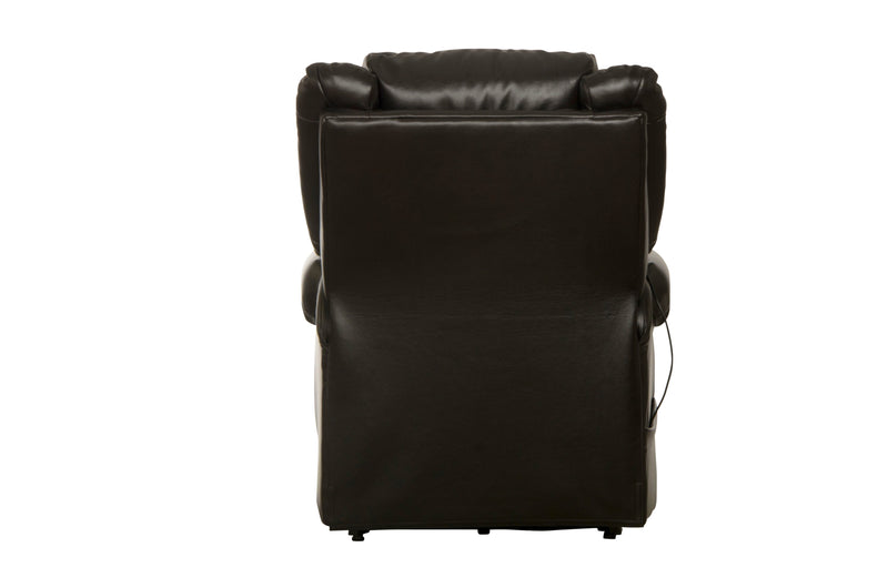 Unique Piece Furniture Cosset Power Lift Chair | Lay-Flat | Power Headrest | Heat & Massage | Espresso Faux Leather
