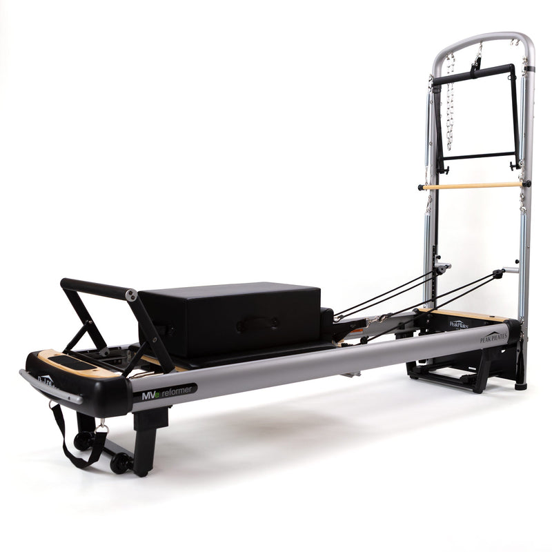 Peak Pilates MVe® Reformer & Tower | 3-in-1 Reformer, Tower & Mat | Precision Aluminum Frame | Black
