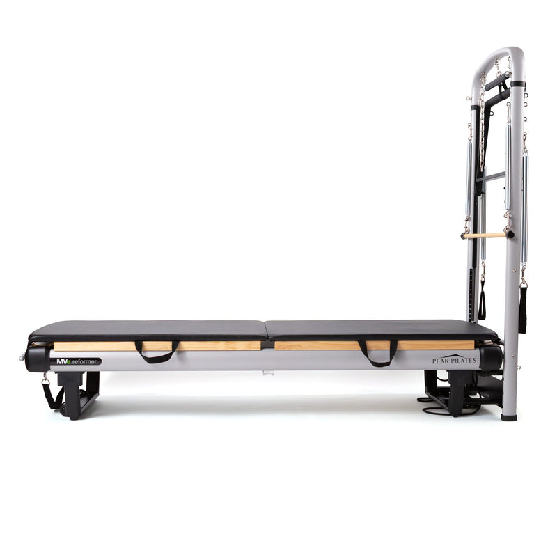 Peak Pilates MVe® Reformer & Tower | 3-in-1 Reformer, Tower & Mat | Precision Aluminum Frame | Black