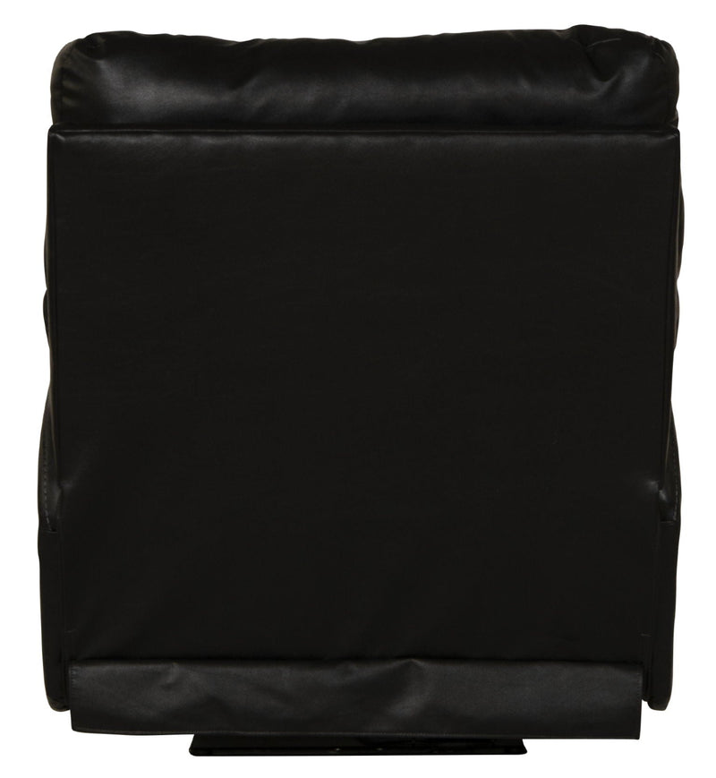 Unique Piece Furniture Angelo Power Recliner | Italian Leather | Lay-Flat | Power Headrest | Gunmetal / Black