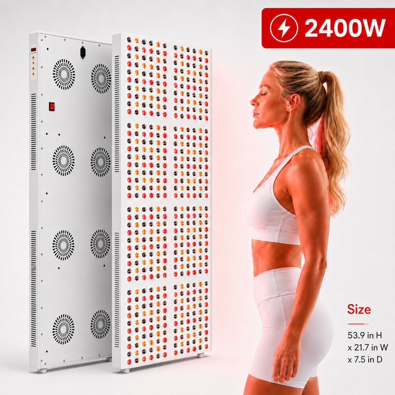 iReliev 2400W Full-Body Red Light & Near-Infrared Panel | High-Output | Full Coverage