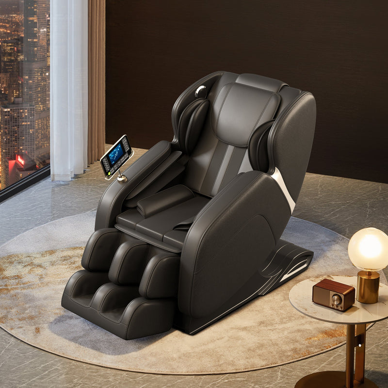 Full-Body Massage Chair | Zero Gravity | 8-Point Shiatsu Rollers | Bluetooth | Airbag System | Black