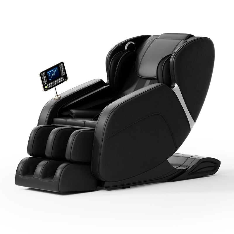 Full-Body Massage Chair | Zero Gravity | 8-Point Shiatsu Rollers | Bluetooth | Airbag System | Black