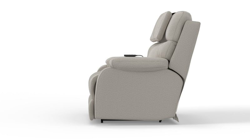 Unique Piece Furniture Dreamtime 48" Power Recliner | Zero Gravity | Power Headrest | CR3 Heat & Massage | Nanobionic Fabric | Beach / Steel / Haze