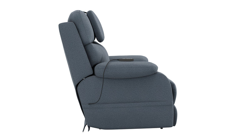 Unique Piece Furniture Dreamtime 48" Power Recliner | Zero Gravity | Power Headrest | CR3 Heat & Massage | Nanobionic Fabric | Beach / Steel / Haze