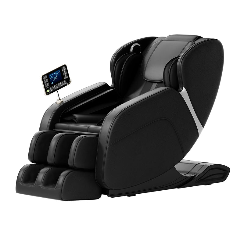 Full-Body Massage Chair | Zero Gravity | 8-Point Shiatsu Rollers | Bluetooth | Airbag System | Black