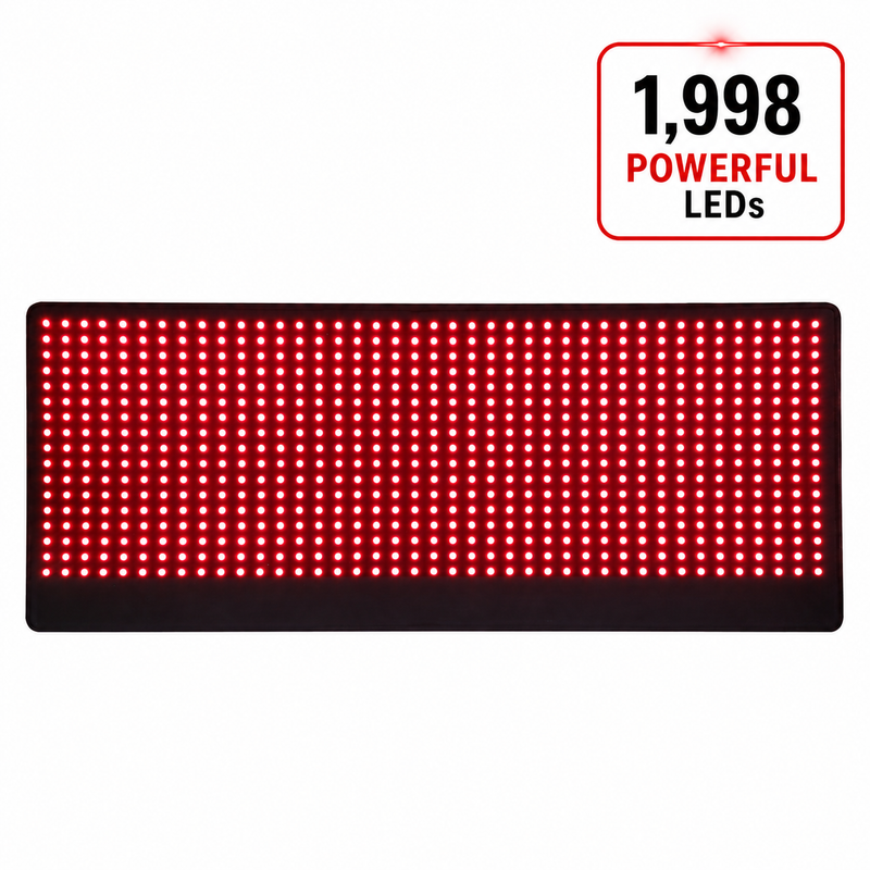 Red Light Pro Devices Large Red Light Pad | 27″ × 11″ | 1,998 LEDs | 660nm & 850nm | Flexible Full-Coverage