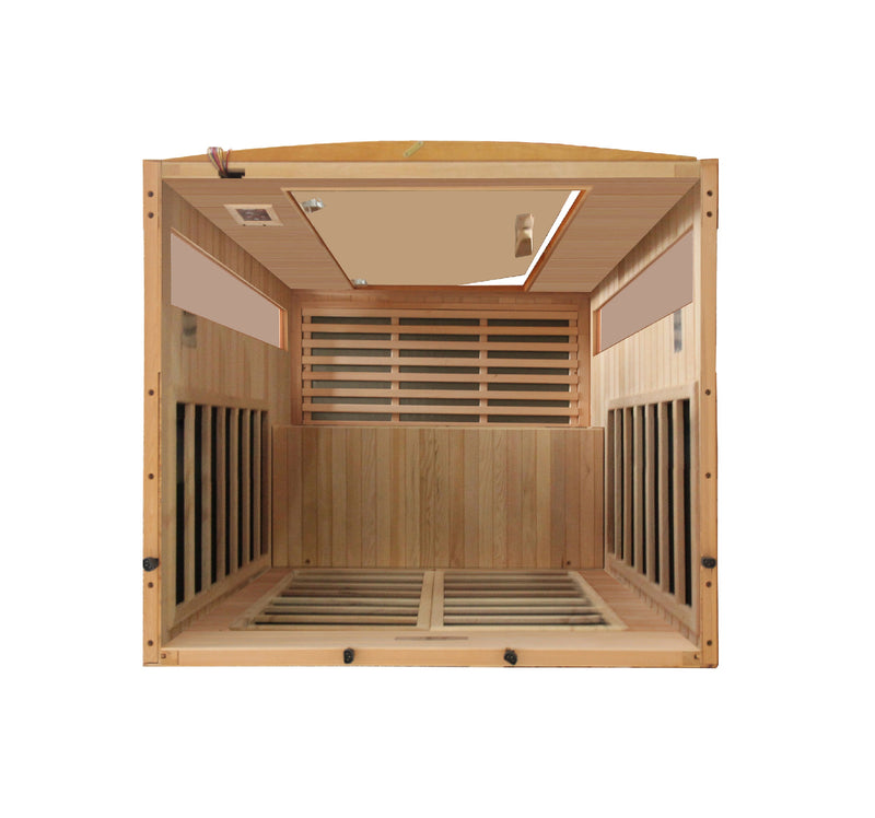 Dynamic Versailles | 2-Person FAR Infrared Sauna | Canadian Hemlock | 6 Low EMF Carbon Panels | DYN-6202-03