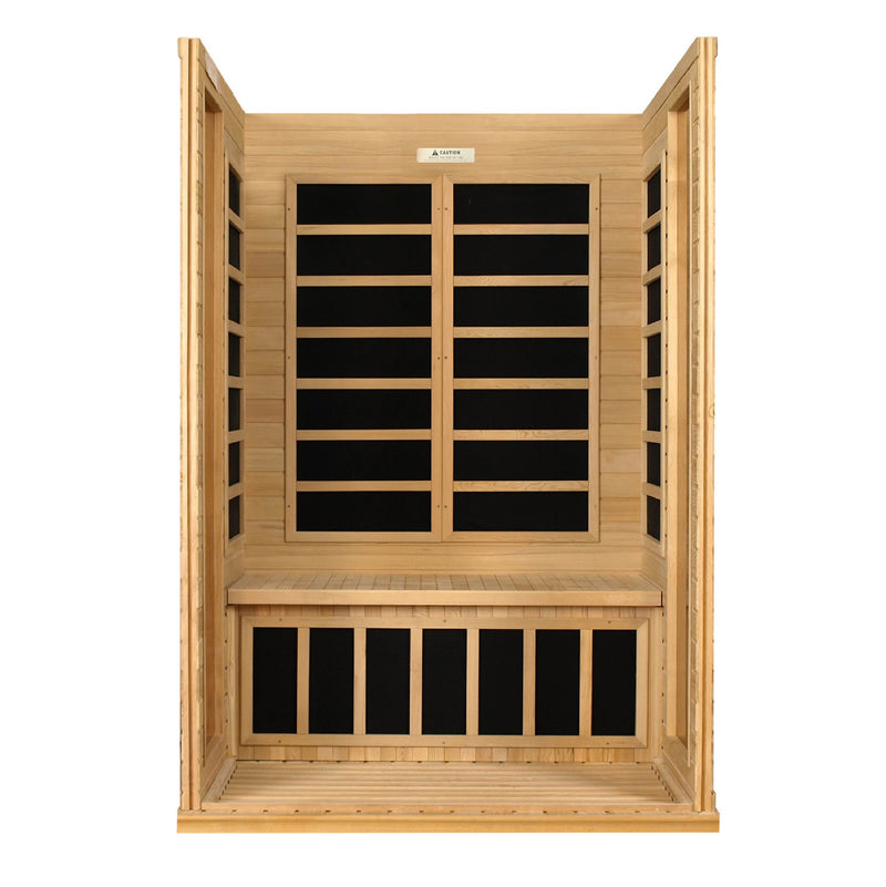Dynamic Versailles | 2-Person FAR Infrared Sauna | Canadian Hemlock | 6 Low EMF Carbon Panels | DYN-6202-03