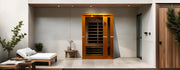Infrared sauna in a modern room with minimal decor