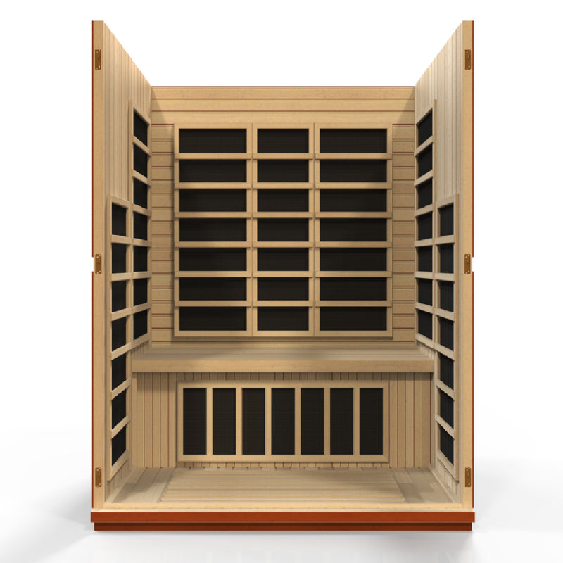 Dynamic Bellagio 3 Person FAR Infrared Sauna | Canadian Hemlock | 9 Low EMF Carbon Panels | DYN-6306-02