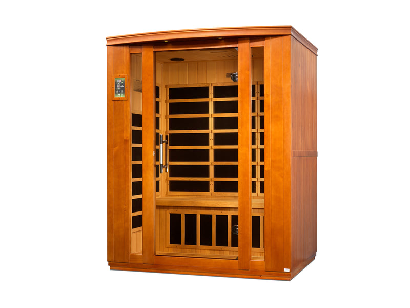 Dynamic Bellagio 3 Person FAR Infrared Sauna | Canadian Hemlock | 9 Low EMF Carbon Panels | DYN-6306-02