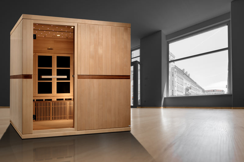 Golden Designs Catalonia | 8-Person FAR Infrared Sauna | Canadian Hemlock | Near Zero EMF | GDI-6880-02