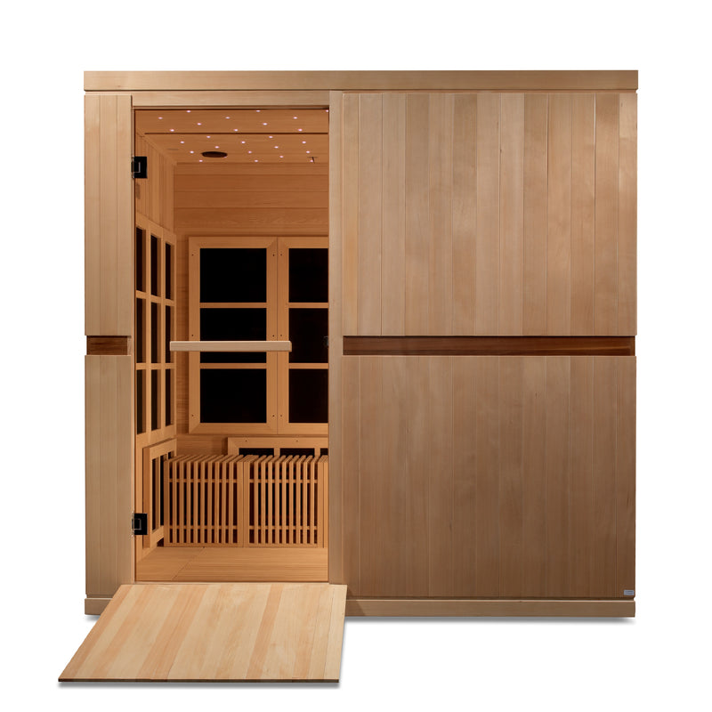 Golden Designs Catalonia | 8-Person FAR Infrared Sauna | Canadian Hemlock | Near Zero EMF | GDI-6880-02