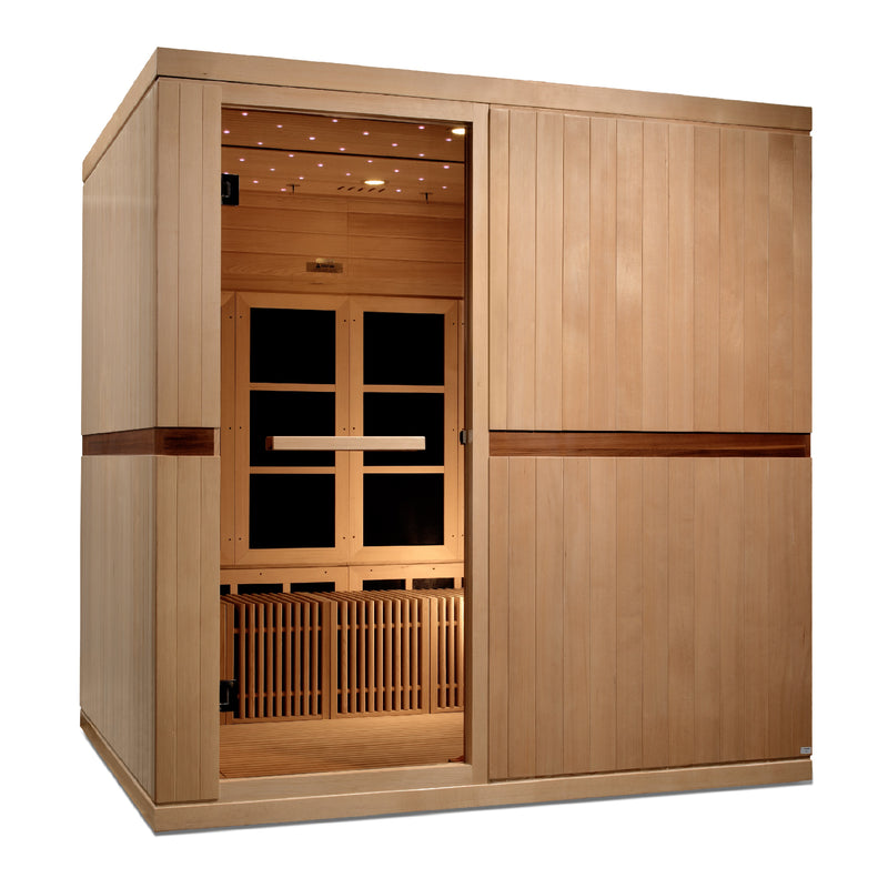 Golden Designs Catalonia | 8-Person FAR Infrared Sauna | Canadian Hemlock | Near Zero EMF | GDI-6880-02