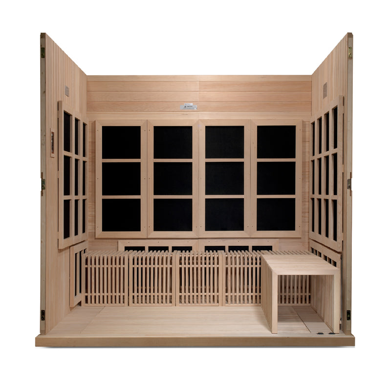 Golden Designs Catalonia | 8-Person FAR Infrared Sauna | Canadian Hemlock | Near Zero EMF | GDI-6880-02