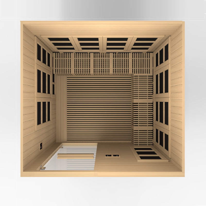 Golden Designs Catalonia | 8-Person FAR Infrared Sauna | Canadian Hemlock | Near Zero EMF | GDI-6880-02