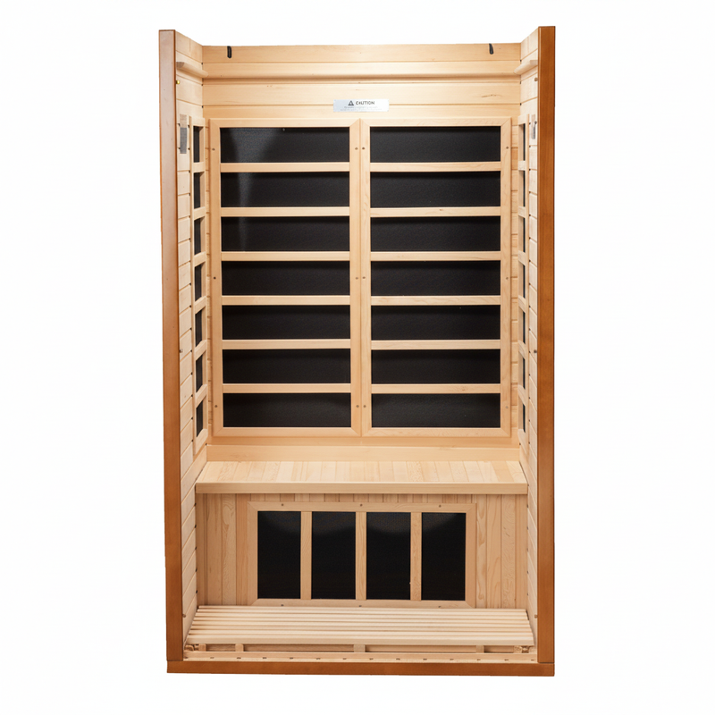 Dynamic Barcelona 1-person infrared sauna, front view