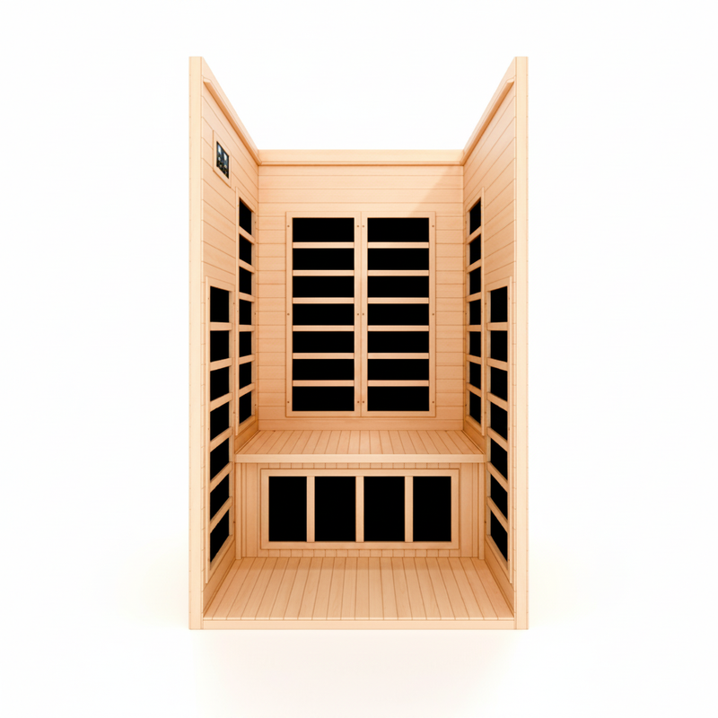 Dynamic Gracia 2-person infrared sauna, inside view