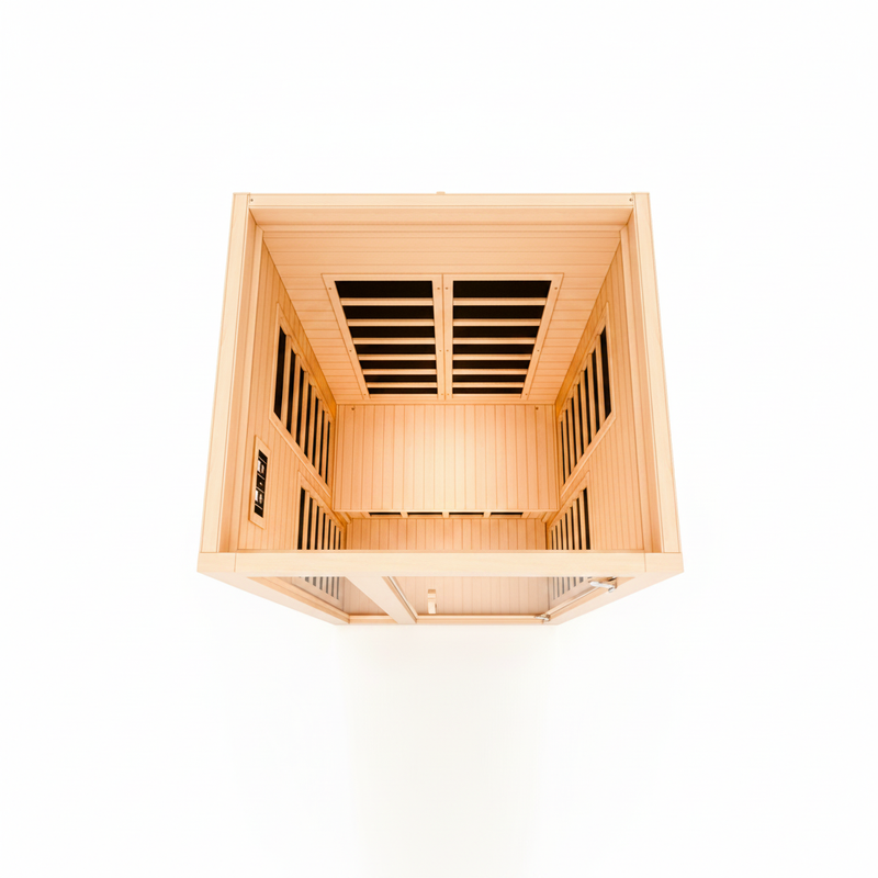 Dynamic Gracia 2-person infrared sauna, top view