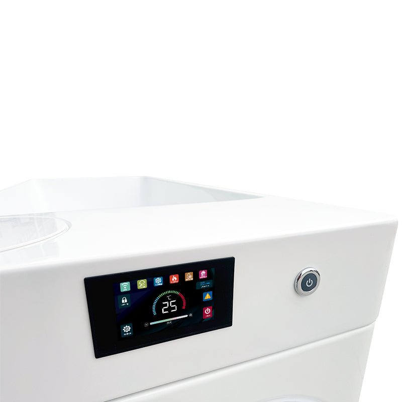 Orivon Frost Cold Plunge Tub | 1-Person | 1HP Integrated Chiller | 37–108°F | Premium Acrylic | Indoor/Outdoor | White, Black, Metallic