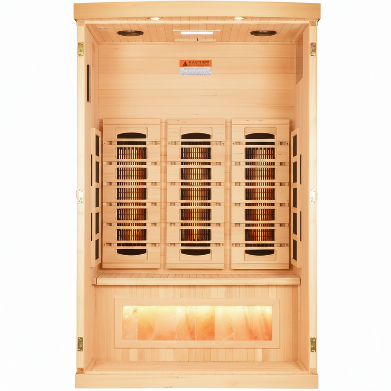 Golden Designs Reserve Edition 2-person infrared sauna, inside view