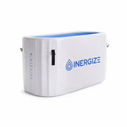 INERGIZE cold plunge product and a  black chiller device on a white background side view