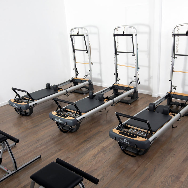 Peak PilateSystem® Deluxe Bundle | 3-in-1 Reformer, Cadillac & Mat System | Folding Design | Long/Short Box, Jump Board & Twin Mats