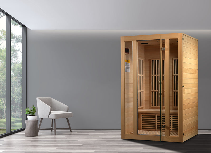 Maxxus Seattle 2 Person FAR Infrared Sauna | Canadian Hemlock | Low EMF Carbon Panels | MX-J206-01