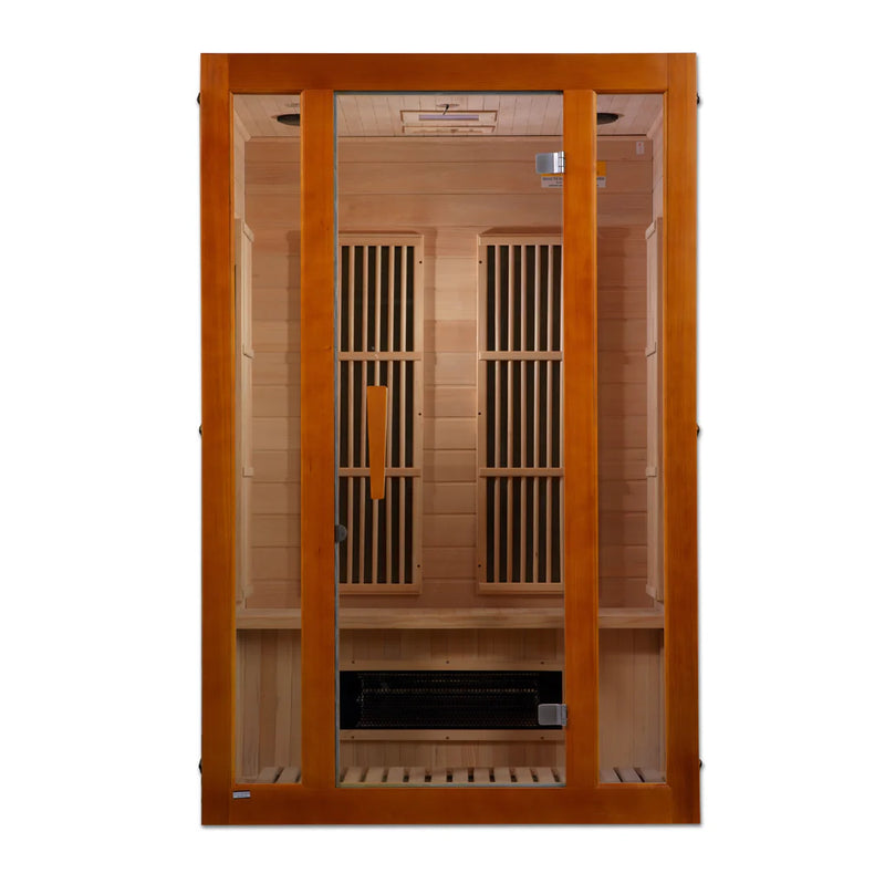 Maxxus Aspen Dual Tech 2 Person FAR Infrared Sauna | Canadian Hemlock | Ceramic & Carbon Panels | MX-J206-02S