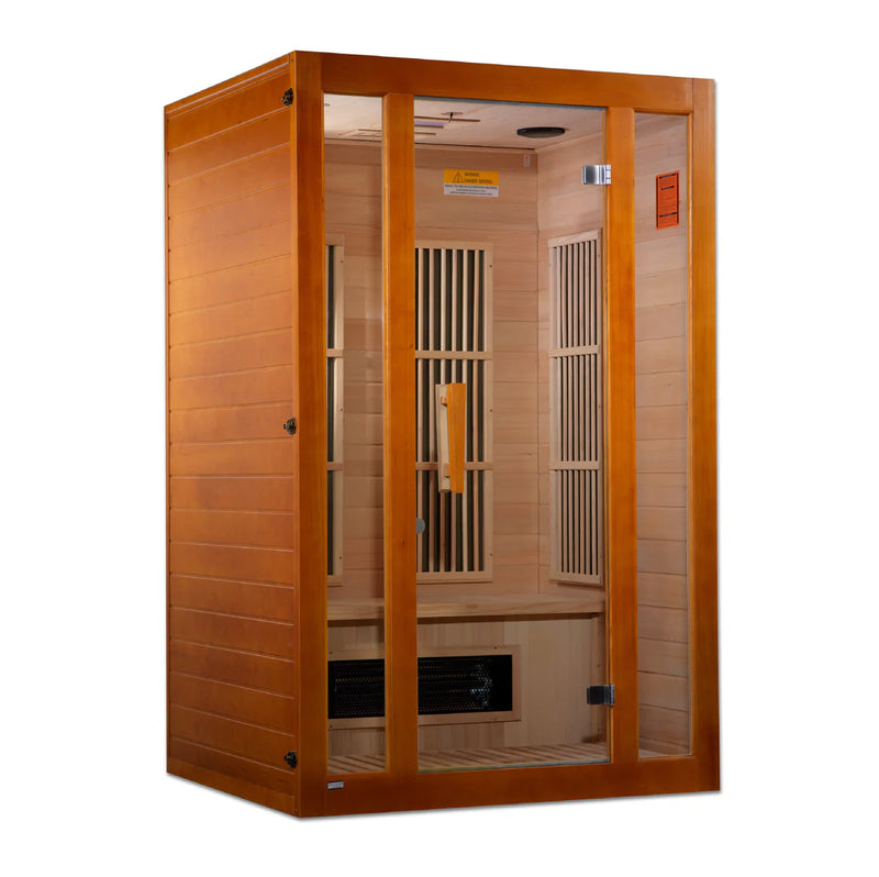 Maxxus Aspen Dual Tech 2 Person FAR Infrared Sauna | Canadian Hemlock | Ceramic & Carbon Panels | MX-J206-02S