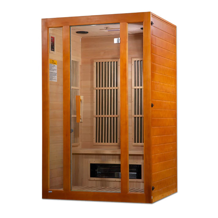 Maxxus Aspen Dual Tech 2 Person FAR Infrared Sauna | Canadian Hemlock | Ceramic & Carbon Panels | MX-J206-02S