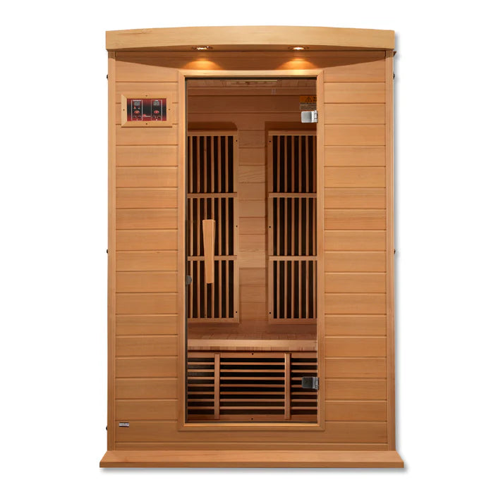 Maxxus Toulouse 2-Person FAR Infrared Sauna | Canadian Hemlock | Low EMF | 6 Carbon Panels | MX-K206-01