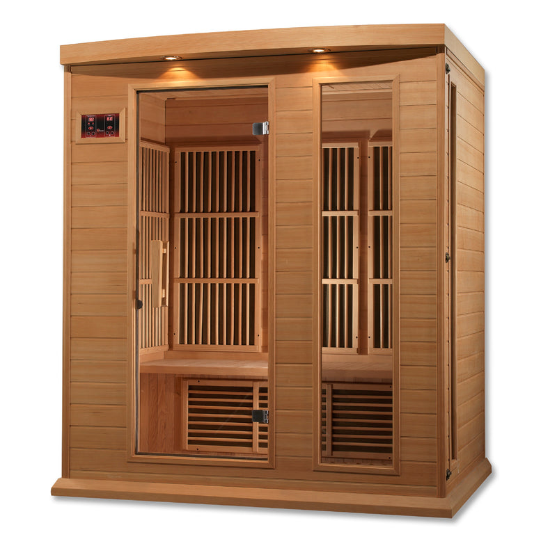 Maxxus Bellevue 3-Person FAR Infrared Sauna | Canadian Hemlock | Low EMF | MX-J306-01