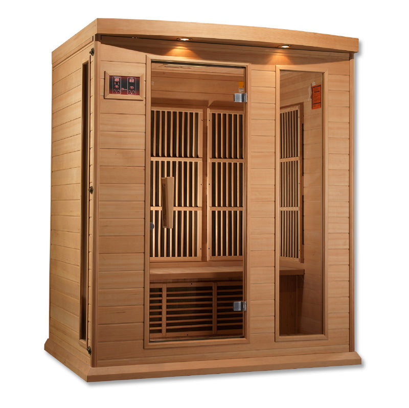 Maxxus Bellevue 3-Person FAR Infrared Sauna | Canadian Hemlock | Low EMF | MX-J306-01