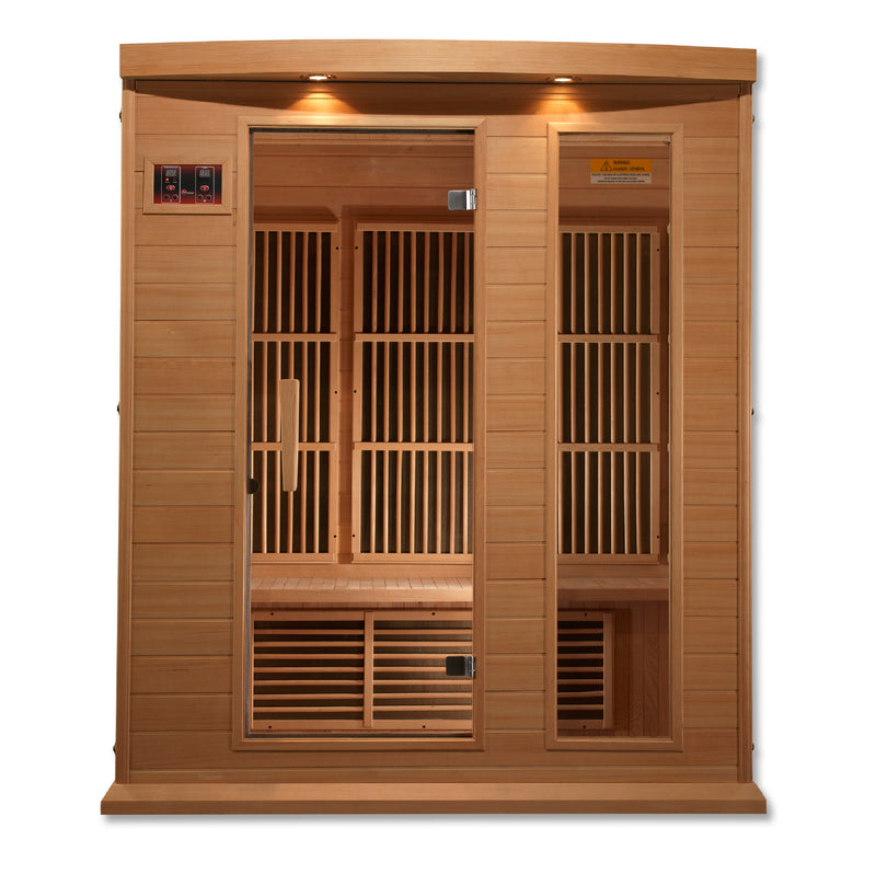 Maxxus Bellevue 3-Person FAR Infrared Sauna | Canadian Hemlock | Low EMF | MX-J306-01
