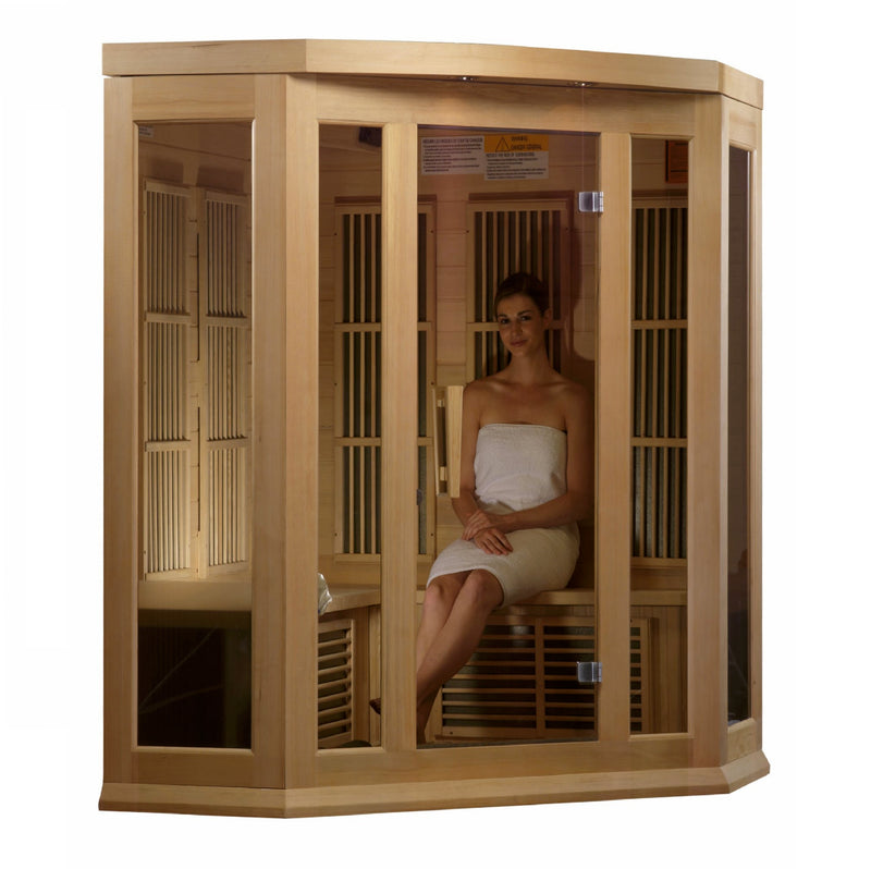 Maxxus K-Line | 3-Person Infrared Sauna | Canadian Hemlock | Low EMF FAR Infrared | MX-K356-01