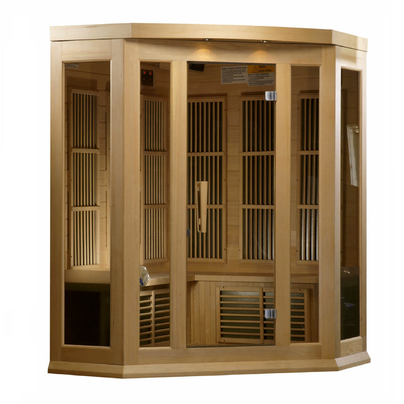 Maxxus K-Line | 3-Person Infrared Sauna | Canadian Hemlock | Low EMF FAR Infrared | MX-K356-01