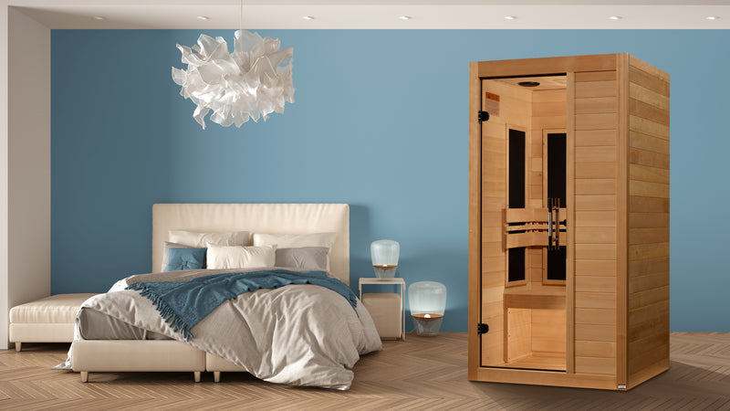 Maxxus S-Line 1 Person FAR Infrared Sauna | Canadian Hemlock | Low EMF Carbon Panels | MX-S106-01