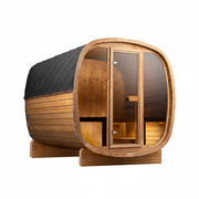 Orivon Auris Two luxury cedar sauna, front view