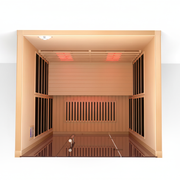 Orivon Lumin Two indoor infrared sauna, birds eye view