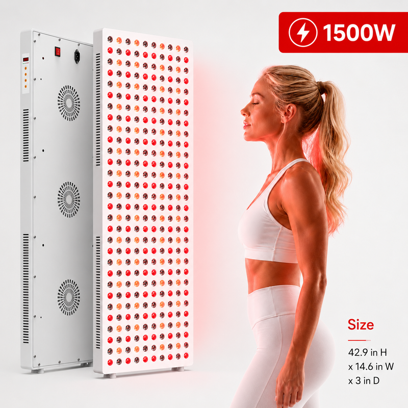 iReliev 1500W Full-Body Red Light & Near-Infrared Panel | High-Output | Full Coverage