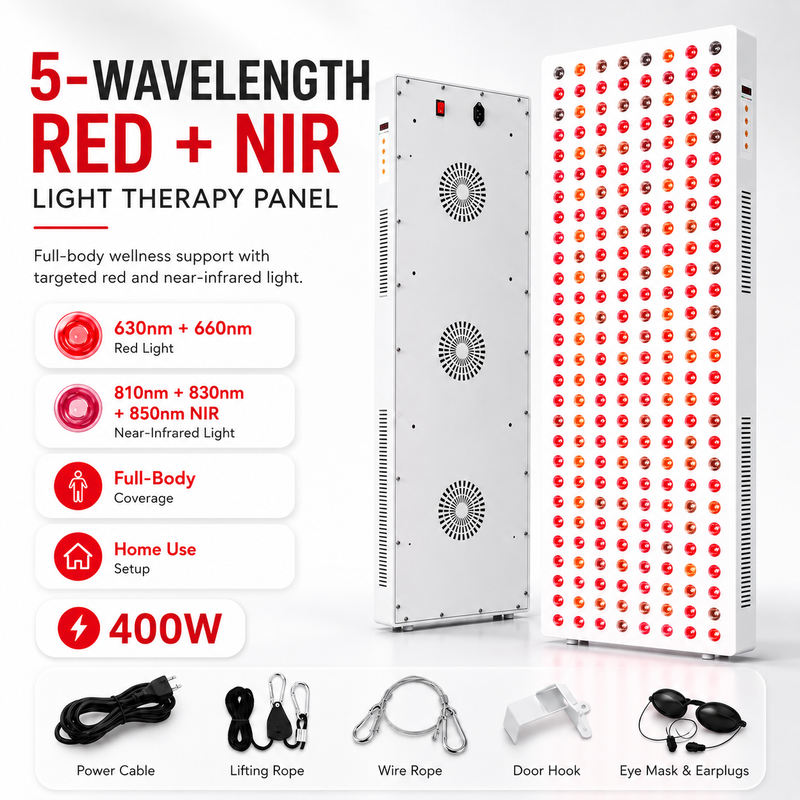 iReliev 1500W Full-Body Red Light & Near-Infrared Panel | High-Output | Full Coverage