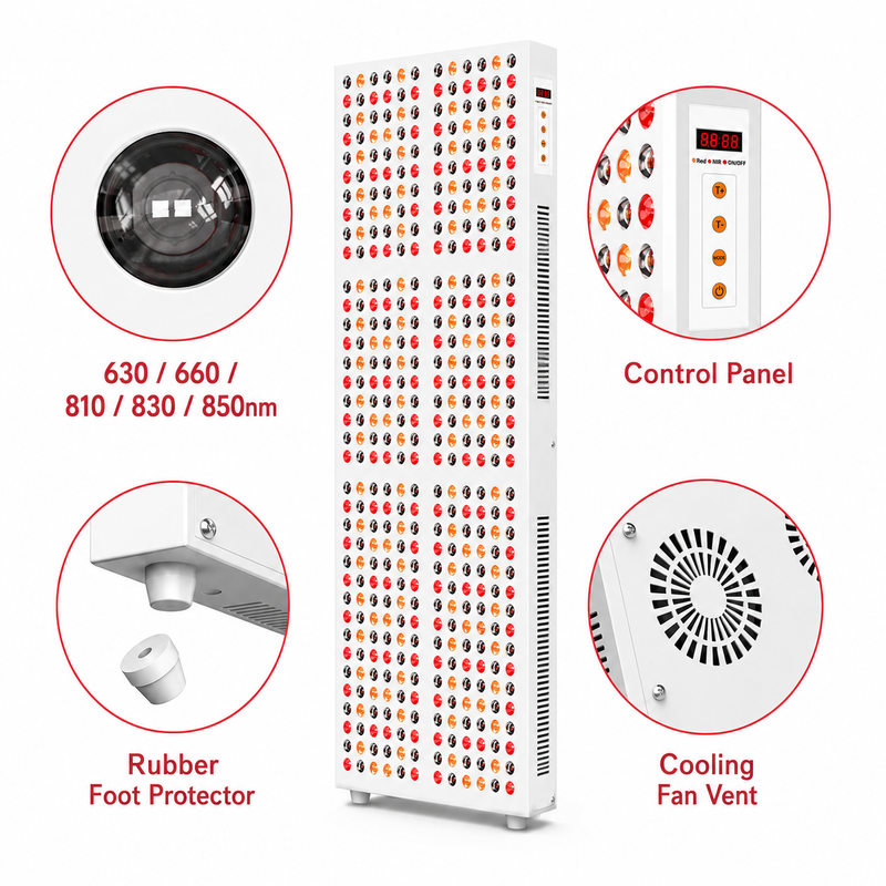 iReliev 2400W Full-Body Red Light & Near-Infrared Panel | High-Output | Full Coverage