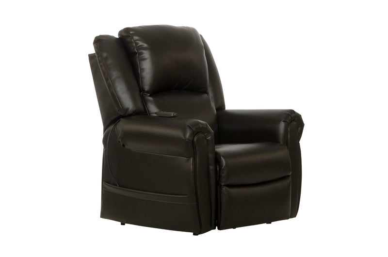 Unique Piece Furniture Cosset Power Lift Chair | Lay-Flat | Power Headrest | Heat & Massage | Espresso Faux Leather