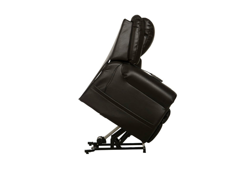 Unique Piece Furniture Cosset Power Lift Chair | Lay-Flat | Power Headrest | Heat & Massage | Espresso Faux Leather