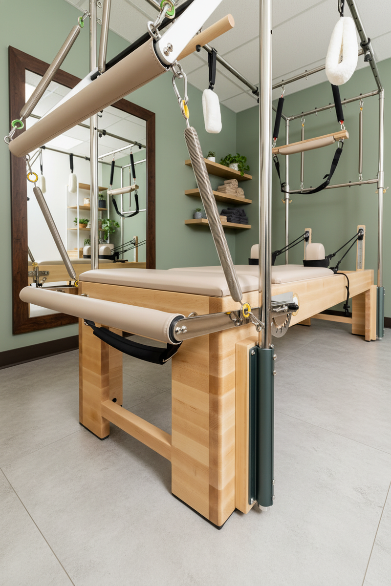 Napolie Pro Plus | Cadillac & Pilates Reformer | Solid Maple | 800 lb Capacity | RE014
