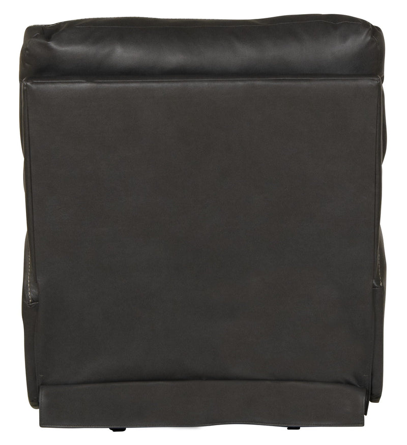 Unique Piece Furniture Angelo Power Recliner | Italian Leather | Lay-Flat | Power Headrest | Gunmetal / Black