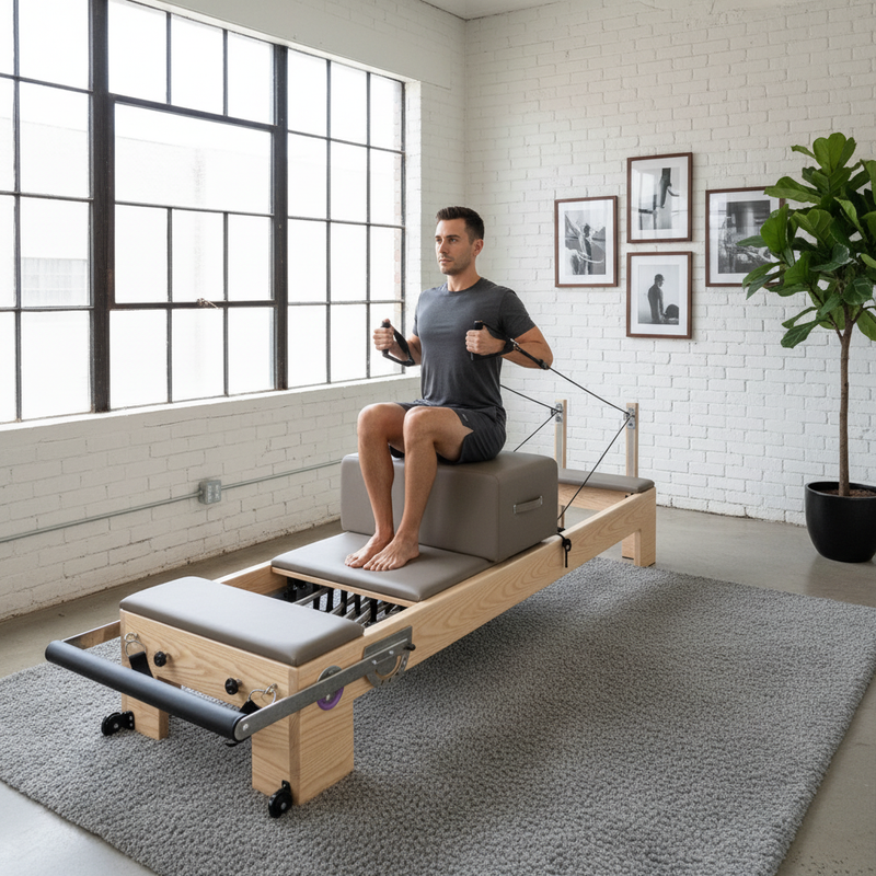 Personal Hour Nano Pro Max | Studio Pilates Reformer | Oak Wood | 6 Springs | Full Bundle | RE001