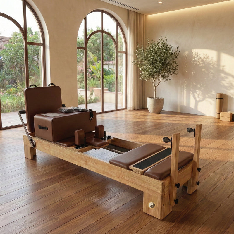 Personal Hour Nano Pro Max | Studio Pilates Reformer | Oak Wood | 6 Springs | Full Bundle | RE001